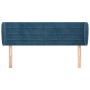 Cabecero de terciopelo azul oscuro 147x23x78/88 cm de vidaXL, Cabeceros y pies de cama - Ref: Foro24-3117336, Precio: 69,83 €...