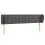 Cabecero de terciopelo gris oscuro 163x23x78/88 cm de vidaXL, Cabeceros y pies de cama - Ref: Foro24-3117633, Precio: 83,27 €...