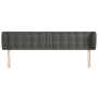 Cabecero de terciopelo gris oscuro 163x23x78/88 cm de vidaXL, Cabeceros y pies de cama - Ref: Foro24-3117633, Precio: 83,27 €...