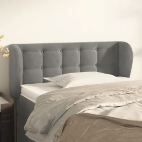 Light gray velvet headboard 83x23x78/88 cm by vidaXL, Headboards and footboards - Ref: Foro24-3117608, Price: 44,04 €, Discou...
