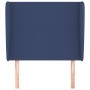 Cabecero con orejas de tela azul 103x23x118/128 cm de vidaXL, Cabeceros y pies de cama - Ref: Foro24-3117672, Precio: 64,55 €...