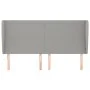 Cabecero con orejas de tela gris claro 163x23x118/128 cm de vidaXL, Cabeceros y pies de cama - Ref: Foro24-3117682, Precio: 1...