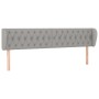 Cabecero de tela gris claro 183x23x78/88 cm de vidaXL, Cabeceros y pies de cama - Ref: Foro24-3117494, Precio: 73,48 €, Descu...