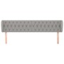 Cabecero de tela gris claro 183x23x78/88 cm de vidaXL, Cabeceros y pies de cama - Ref: Foro24-3117494, Precio: 73,48 €, Descu...