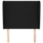 Cabecero con orejas de tela negro 83x23x118/128 cm de vidaXL, Cabeceros y pies de cama - Ref: Foro24-3117652, Precio: 69,97 €...