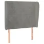 Headboard with light gray velvet ears 93x23x118/128 cm by vidaXL, Headboards and footboards - Ref: Foro24-3117712, Price: 73,...