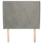 Headboard with light gray velvet ears 93x23x118/128 cm by vidaXL, Headboards and footboards - Ref: Foro24-3117712, Price: 73,...