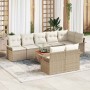 Conjunto de sofá de jardín con cojín Manual 9 pcs Beige y Crema en Sofás de exterior | Comprar online en Foru.es