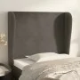 Cabecero con orejas de terciopelo gris oscuro 83x23x118/128 cm de vidaXL, Cabeceros y pies de cama - Ref: Foro24-3117707, Pre...