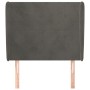 Cabecero con orejas de terciopelo gris oscuro 83x23x118/128 cm de vidaXL, Cabeceros y pies de cama - Ref: Foro24-3117707, Pre...