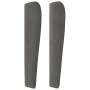 Cabecero con orejas de terciopelo gris oscuro 83x23x118/128 cm de vidaXL, Cabeceros y pies de cama - Ref: Foro24-3117707, Pre...