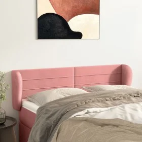 Pink velvet headboard 147x23x78/88 cm by vidaXL, Headboards and footboards - Ref: Foro24-3117337, Price: 64,14 €, Discount: %