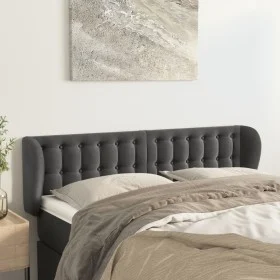 Dark gray velvet headboard 147x23x78/88 cm by vidaXL, Headboards and footboards - Ref: Foro24-3117627, Price: 76,16 €, Discou...