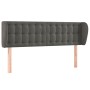 Cabecero de terciopelo gris oscuro 147x23x78/88 cm de vidaXL, Cabeceros y pies de cama - Ref: Foro24-3117627, Precio: 77,95 €...
