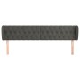 Cabecero de terciopelo gris oscuro 203x23x78/88 cm de vidaXL, Cabeceros y pies de cama - Ref: Foro24-3117547, Precio: 84,59 €...