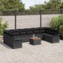 Conjunto de sofá de jardín con cojín Manual 11 pcs Negro en Sofás de exterior | Comprar online en Foru.es