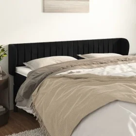 Kopfteil aus schwarzem Samt, 183 x 23 x 78/88 cm von vidaXL, Kopf- und Fußteile - Ref: Foro24-3117444, Preis: 76,79 €, Rabatt: %
