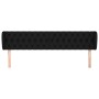 Cabecero de tela negro 203x23x78/88 cm de vidaXL, Cabeceros y pies de cama - Ref: Foro24-3117504, Precio: 88,78 €, Descuento: %