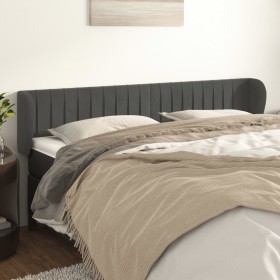 Cabecero de terciopelo gris oscuro 203x23x78/88 cm de vidaXL, Cabeceros y pies de cama - Ref: Foro24-3117449, Precio: 78,64 €...