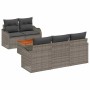 Conjunto de sofá de jardín con cojín Manual 6 pcs Gris en Sofás de exterior | Comprar online en Foru.es