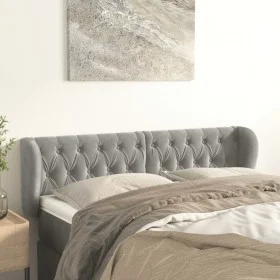 Hellgraues Samtkopfteil 163x23x78/88 cm von vidaXL, Kopf- und Fußteile - Ref: Foro24-3117534, Preis: 86,14 €, Rabatt: %