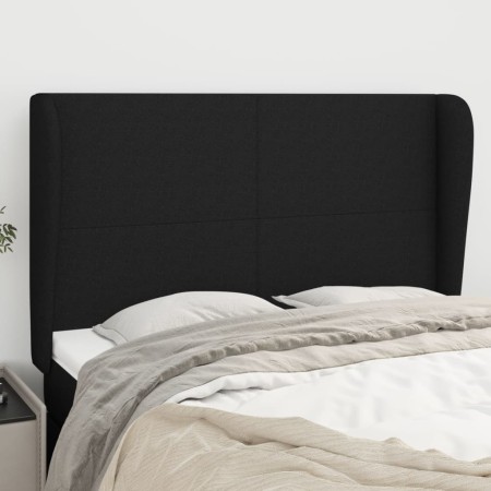 Cabecero con orejas de tela negro 147x23x118/128 cm de vidaXL, Cabeceros y pies de cama - Ref: Foro24-3117676, Precio: 109,18...