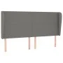 Headboard with dark gray fabric ears 183x23x118/128 cm by vidaXL, Headboards and footboards - Ref: Foro24-3117691, Price: 131...