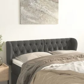 Cabecero de terciopelo gris oscuro 147x23x78/88 cm de vidaXL, Cabeceros y pies de cama - Ref: Foro24-3117529, Precio: 82,61 €...