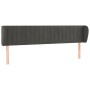 Cabecero de terciopelo gris oscuro 163x23x78/88 cm de vidaXL, Cabeceros y pies de cama - Ref: Foro24-3117437, Precio: 74,28 €...