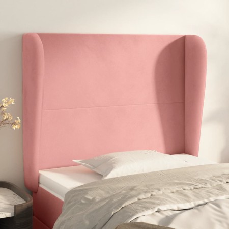 Cabecero con orejas de terciopelo rosa 83x23x118/128 cm de vidaXL, Cabeceros y pies de cama - Ref: Foro24-3117711, Precio: 80...