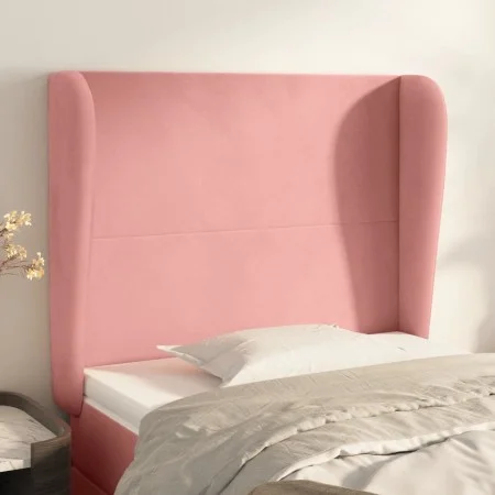 Cabecero con orejas de terciopelo rosa 83x23x118/128 cm de vidaXL, Cabeceros y pies de cama - Ref: Foro24-3117711, Precio: 79...