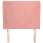 Cabecero con orejas de terciopelo rosa 83x23x118/128 cm de vidaXL, Cabeceros y pies de cama - Ref: Foro24-3117711, Precio: 79...