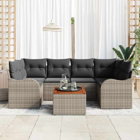 Conjunto de sofá de jardín 7 pcs Gris en Sofás de exterior | Comprar online en Foru.es