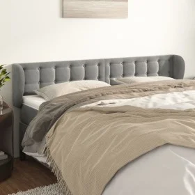 Hellgraues Samtkopfteil 163x23x78/88 cm von vidaXL, Kopf- und Fußteile - Ref: Foro24-3117632, Preis: 83,78 €, Rabatt: %