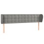 Cabecero de terciopelo gris claro 163x23x78/88 cm de vidaXL, Cabeceros y pies de cama - Ref: Foro24-3117632, Precio: 86,74 €,...