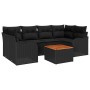 Conjunto de sofá de jardín 7 pcs Negro en Sofás de exterior | Comprar online en Foru.es