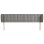 Cabecero de terciopelo gris claro 163x23x78/88 cm de vidaXL, Cabeceros y pies de cama - Ref: Foro24-3117632, Precio: 86,74 €,...