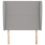 Cabecero con orejas de tela gris claro 93x23x118/128 cm de vidaXL, Cabeceros y pies de cama - Ref: Foro24-3117658, Precio: 71...