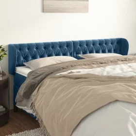 Dark blue velvet headboard 183x23x78/88 cm by vidaXL, Headboards and footboards - Ref: Foro24-3117544, Price: 101,53 €, Disco...