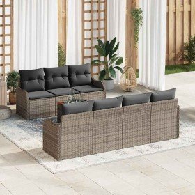 Conjunto de sofás de jardín 8 pcs Gris ratán sintético en Sofás de exterior | Comprar online en Foru.es
