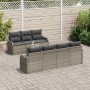 Conjunto de sofás de jardín 8 pcs Gris ratán sintético en Sofás de exterior | Comprar online en Foru.es