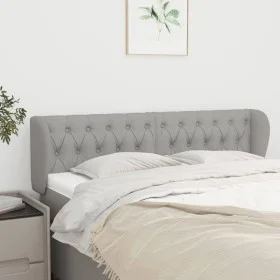 Cabecero de tela gris claro 163x23x78/88 cm de vidaXL, Cabeceros y pies de cama - Ref: Foro24-3117486, Precio: 86,60 €, Descu...