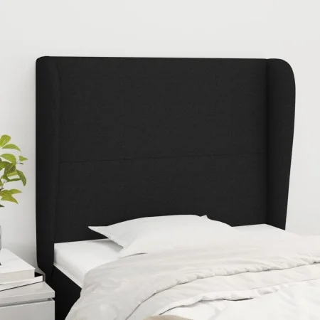 Headboard with black fabric ears 103x23x118/128 cm by vidaXL, Headboards and footboards - Ref: Foro24-3117668, Price: 68,80 €...
