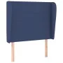 Cabecero con orejas de tela azul 83x23x118/128 cm de vidaXL, Cabeceros y pies de cama - Ref: Foro24-3117656, Precio: 78,08 €,...