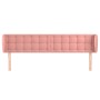 Cabecero de terciopelo rosa 183x23x78/88 cm de vidaXL, Cabeceros y pies de cama - Ref: Foro24-3117643, Precio: 71,00 €, Descu...