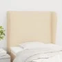 Cabecero con orejas de tela color crema 103x23x118/128 cm de vidaXL, Cabeceros y pies de cama - Ref: Foro24-3117671, Precio: ...