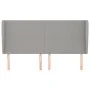 Cabecero con orejas de tela gris claro 203x23x118/128 cm de vidaXL, Cabeceros y pies de cama - Ref: Foro24-3117698, Precio: 1...