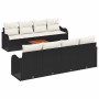 Conjunto de sofás de jardín 9 pcs Negro y crema ratán sintético en Sofás de exterior | Comprar online en Foru.es
