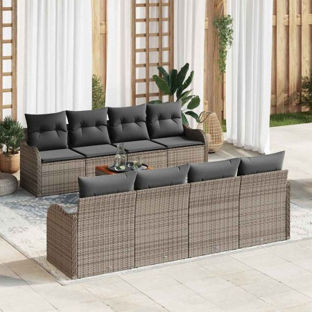 Conjunto de sofás de jardín 9 pcs Gris ratán sintético en Sofás de exterior | Comprar online en Foru.es