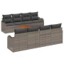 Conjunto de sofás de jardín 9 pcs Gris ratán sintético en Sofás de exterior | Comprar online en Foru.es